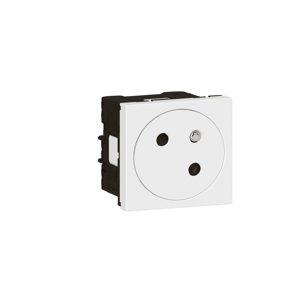 Legrand - Drievoudig stopcontact met waterdichte aarding, voorbedraad, met klapdeksel, plexo, 16 A, 250 V, levering compleet voor opbouwmontage, horizontaal, antraciet